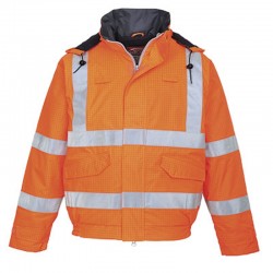 Portwest Bizflame Rain Hi-Vis Antistatic FR Bomber Jacket Portwest Bizflame Rain Hi-Vis Antistatic FR Bomber Jacket