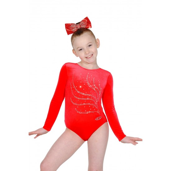 Tiara Crystal Motif Long Sleeved Gymnastics Leotard Tiara Crystal Motif Long Sleeved Gymnastics Leotard