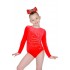 Tiara Crystal Motif Long Sleeved Gymnastics Leotard