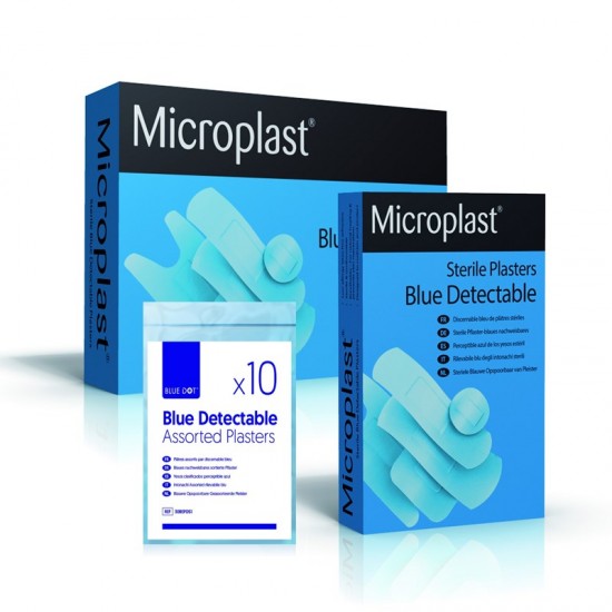 Assorted Blue Detectable Plasters [Pack of 100]