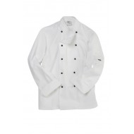 Chef Jacket L/S + Blk Stud Btn Chef Jacket L/S + Blk Stud Btn