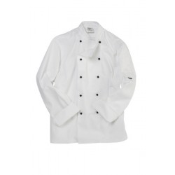 Chef Jacket L/S + Blk Stud Btn Chef Jacket L/S + Blk Stud Btn