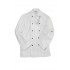 Chef Jacket L/S + Blk Stud Btn