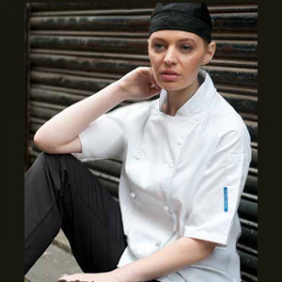 Dennys Le Chef Staycool white chefs jacket - white panels (DE11B)