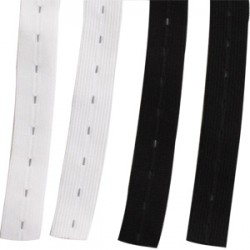 Button Strip Elastic Black Button Strip Elastic Black