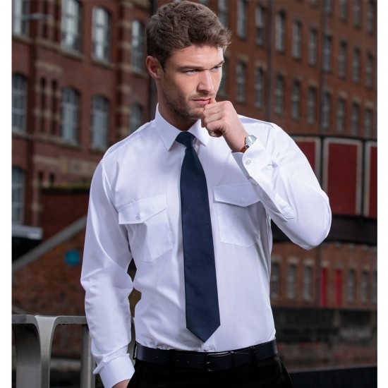 Dis Mens Pilot Shirt L/S P/C