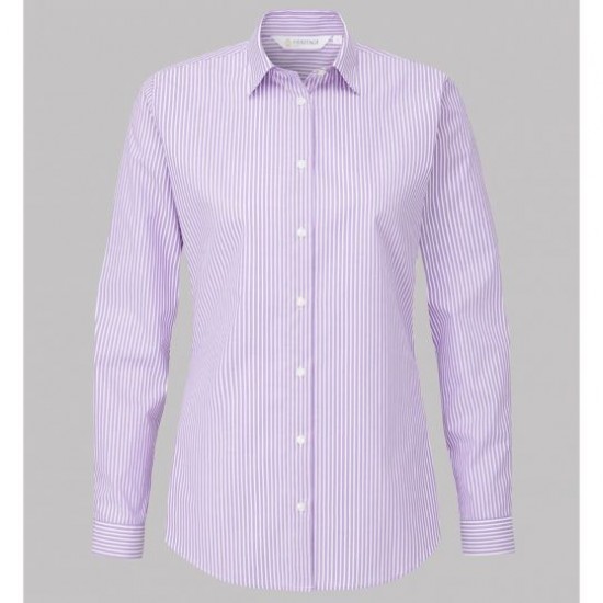 Dis  Stripe Blouse P/C L/S