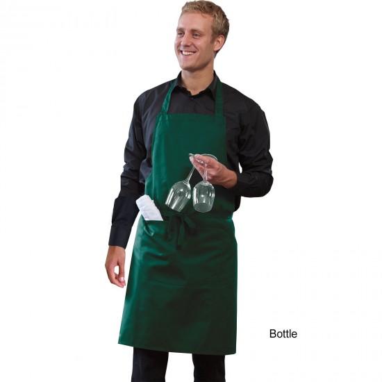 Dennys Bib apron with pocket and adjustable halter (DP55) Dennys Bib apron with pocket and adjustable halter (DP55)