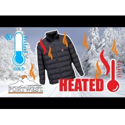 Portwest Ultrasonic Heated Tunnel Jacket Black Portwest Ultrasonic Heated Tunnel Jacket Black