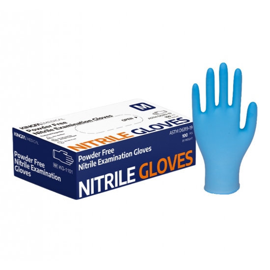 Blue Nitrile Powder Free Disposable Gloves (100 pack)