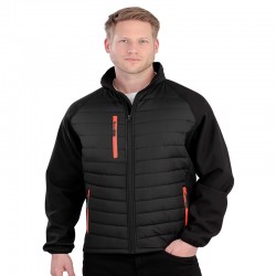 Result Genuine Recycled Black Compass Padded Jacket Result Genuine Recycled Black Compass Padded Jacket