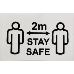 Helmet Sticker with Stay Safe 2M Message Helmet Sticker with Stay Safe 2M Message