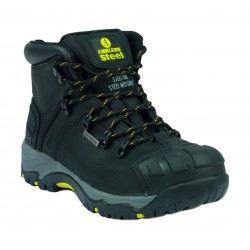 Black Waterproof Safety Boots, Scuff Cap Black Waterproof Safety Boots, Scuff Cap