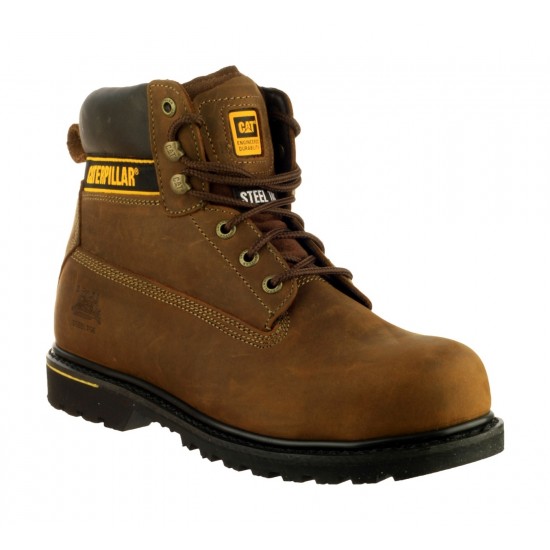Caterpillar Holton S3 Safety Boots in Brown