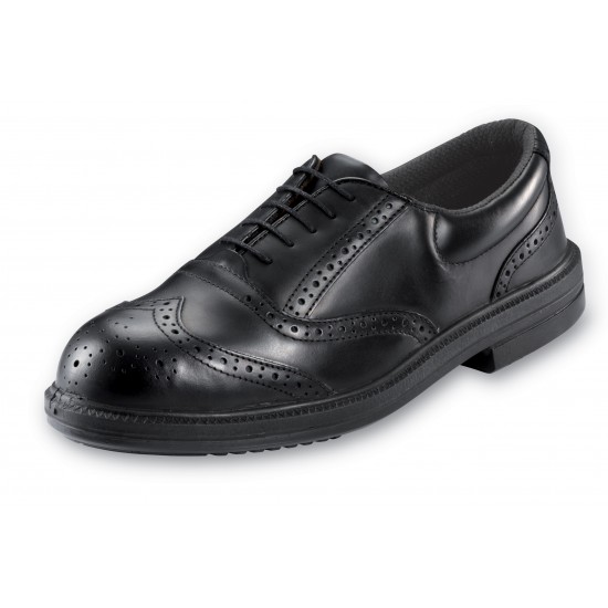 Black Safety Brogue With Steel Midsole