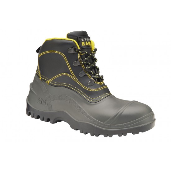 Black Rubber Waterproof Safety Boots