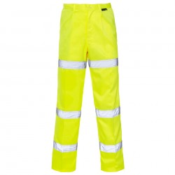 Hi Vis 3 Band Polycotton Trousers Hi Vis 3 Band Polycotton Trousers