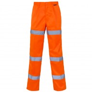 Hi Vis 3 Band Polycotton Trousers Hi Vis 3 Band Polycotton Trousers