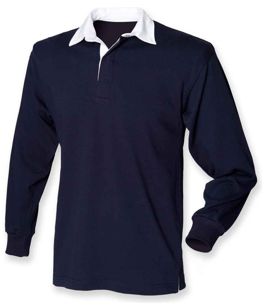 [FR109 NAV 5-6] Front Row Kids Classic Rugby Shirt (Navy, 5-6)