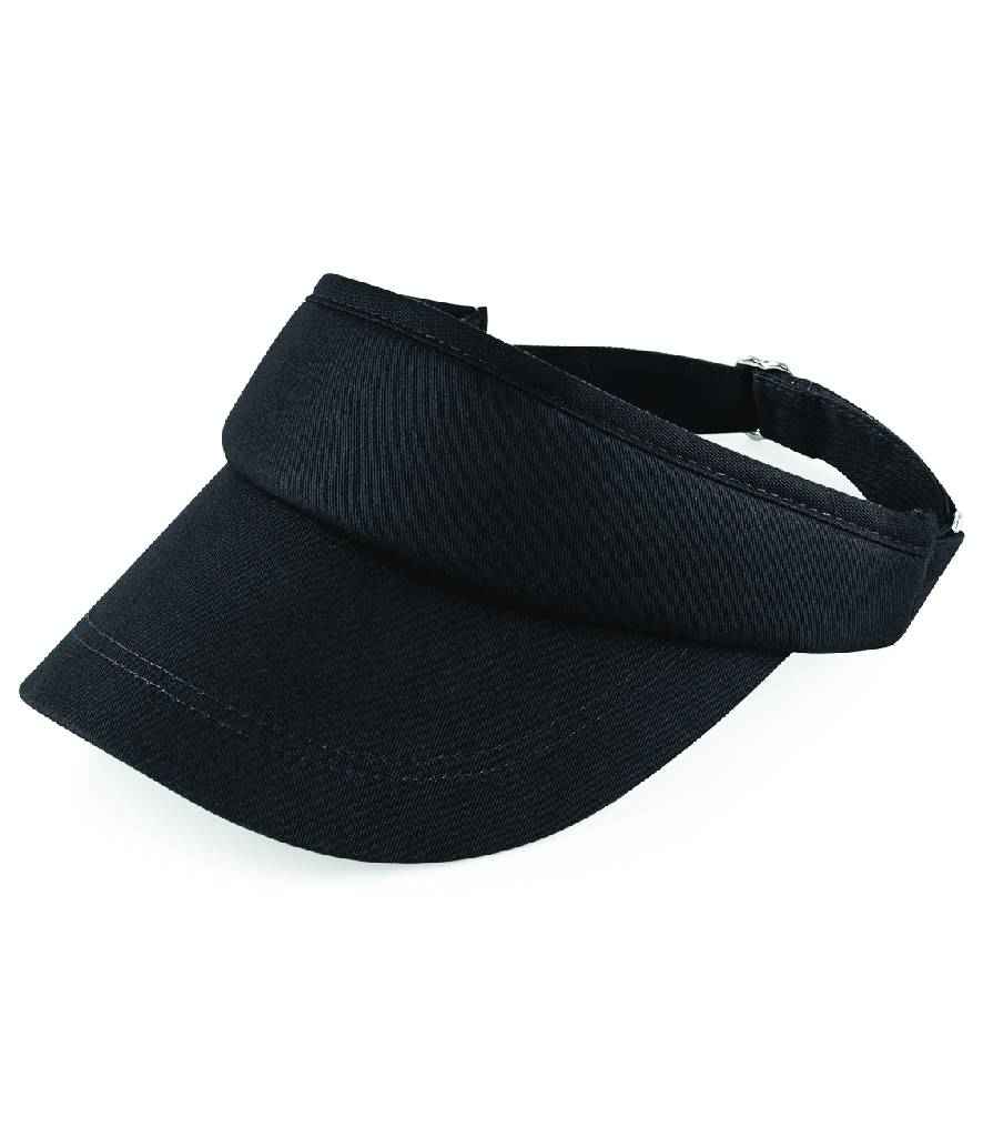 [BB41 BLK ONE] Beechfield Sports Sun Visor (Black)