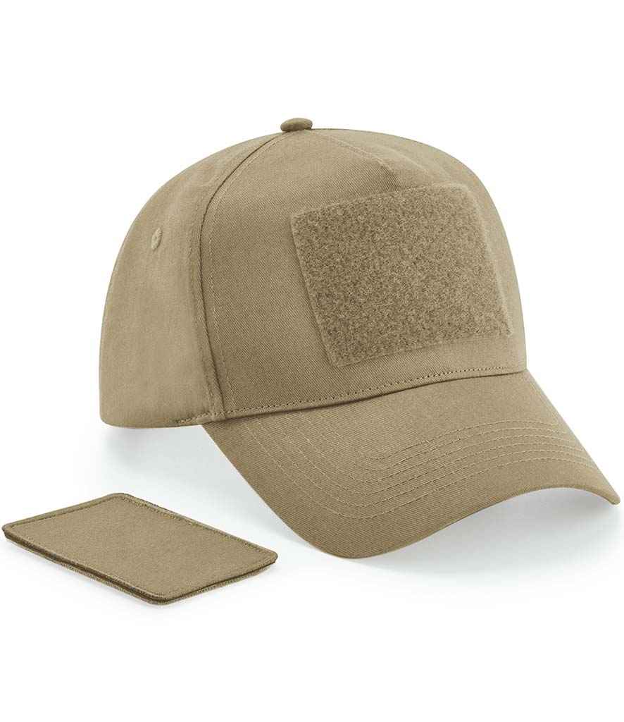 [BB638 DSN ONE] Beechfield Removable Patch 5 Panel Cap (Desert Sand)