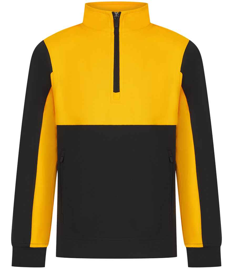 [LV875 BK/GO 3-4] Finden + Hales Kids 1/4 Zip Tracksuit Top (Black/Gold, 3-4)