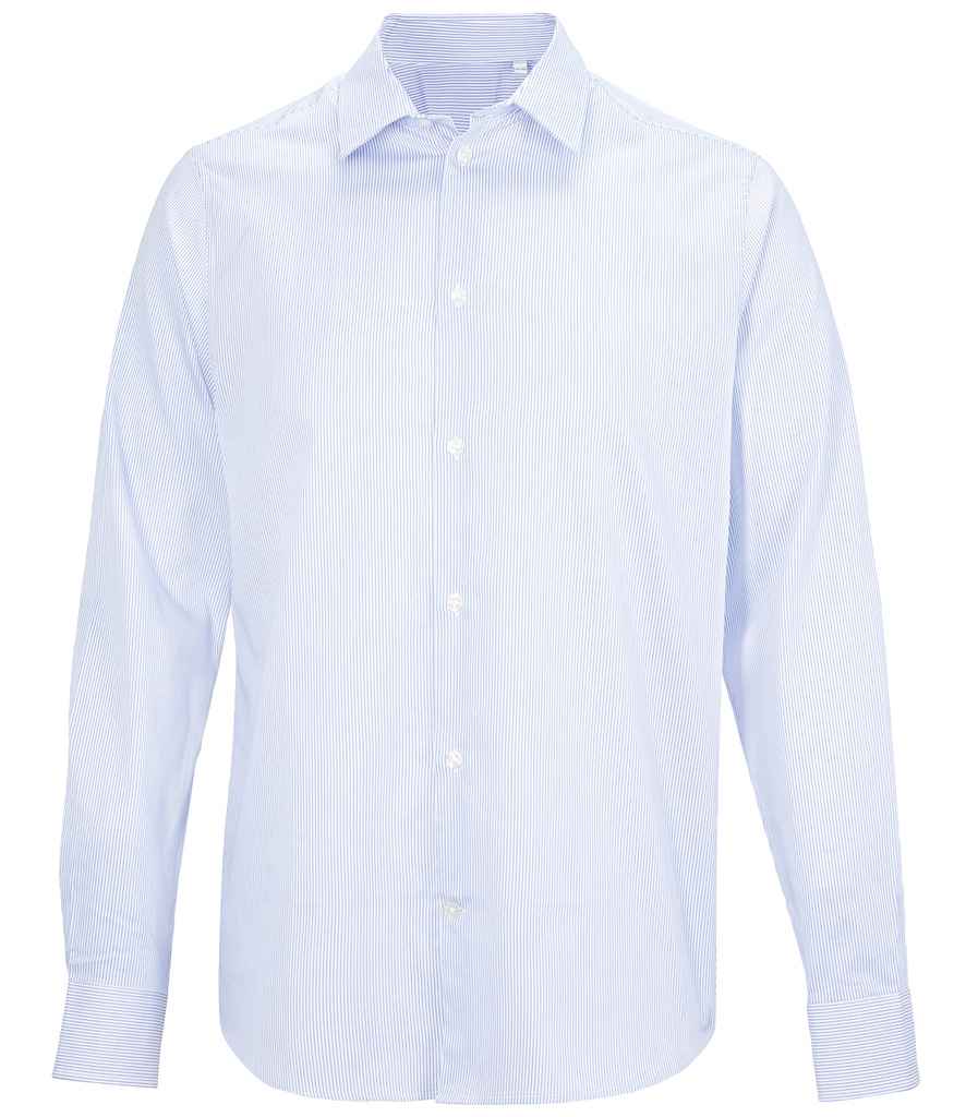 [04339 BSTP S] NEOBLU Ladies Baptiste Striped Long Sleeve Shirt (S)