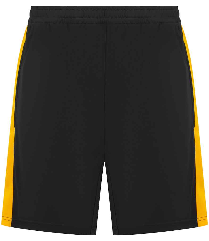 [LV887 BK/GO 3-4] Finden + Hales Kids Knitted Shorts (Black/Gold, 3-4)