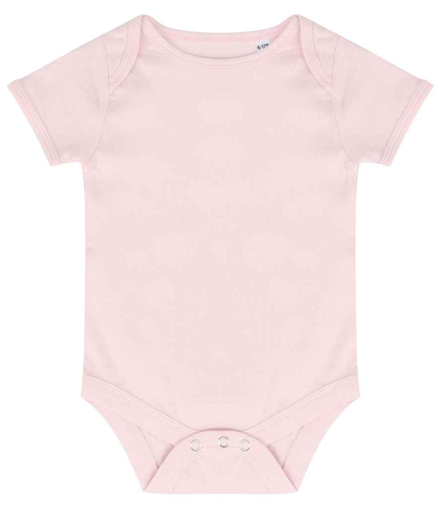 [LW500T PPN 0-3] Larkwood Essential Short Sleeve Baby Bodysuit (Pale Pink, 0-3)