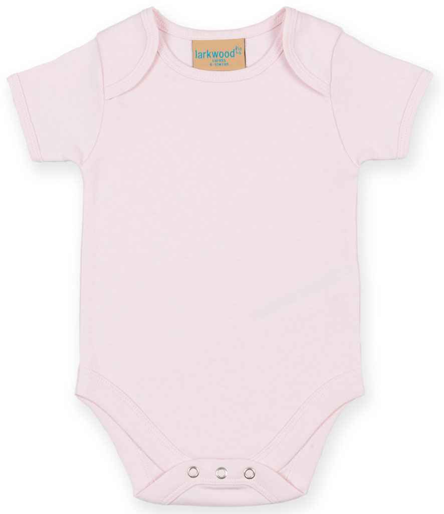 [LW55T PPN 0-3] Larkwood Short Sleeve Baby Bodysuit (Pale Pink, 0-3)