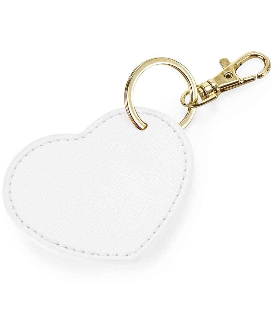 [BG746 SFW ONE] BagBase Boutique Heart Key Clip (Soft White)