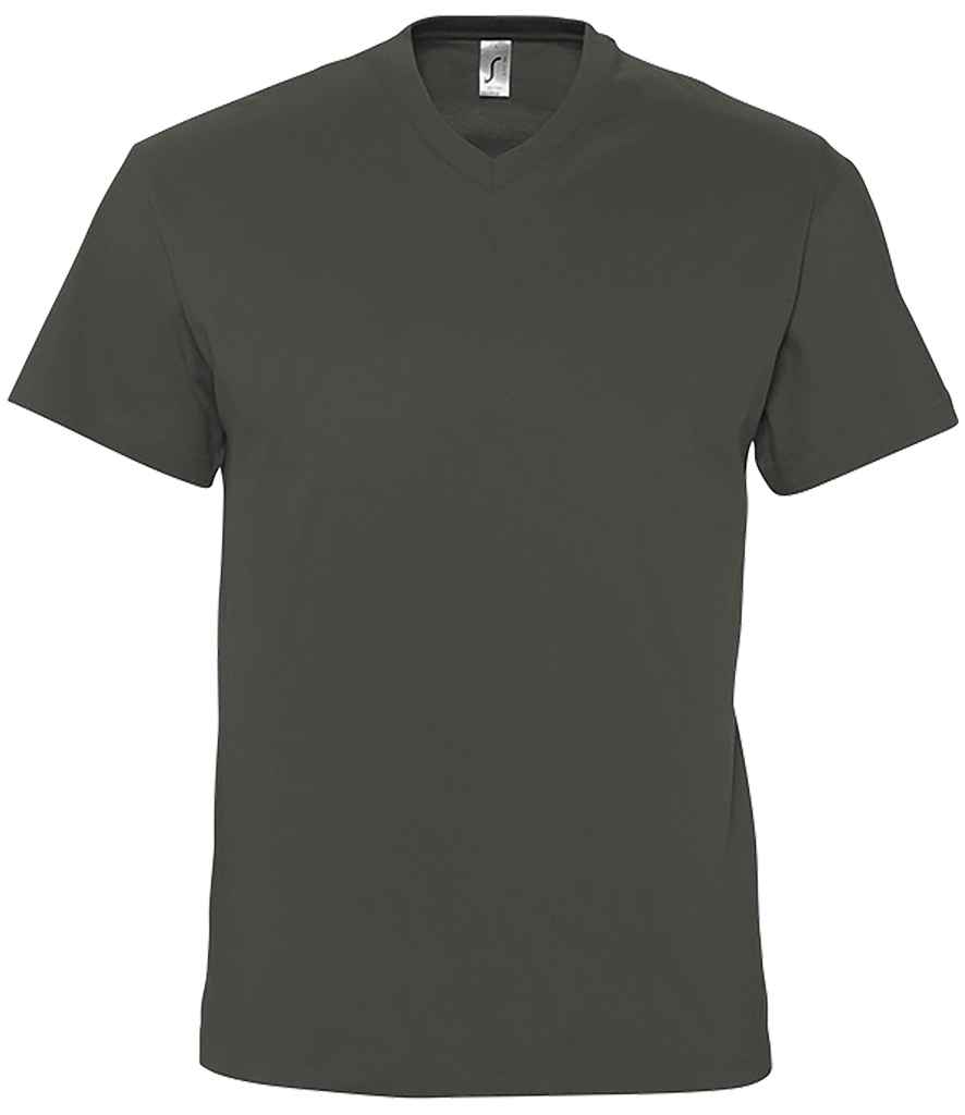 [11150 DGY S] SOL'S Victory V Neck T-Shirt (Dark Grey, S)