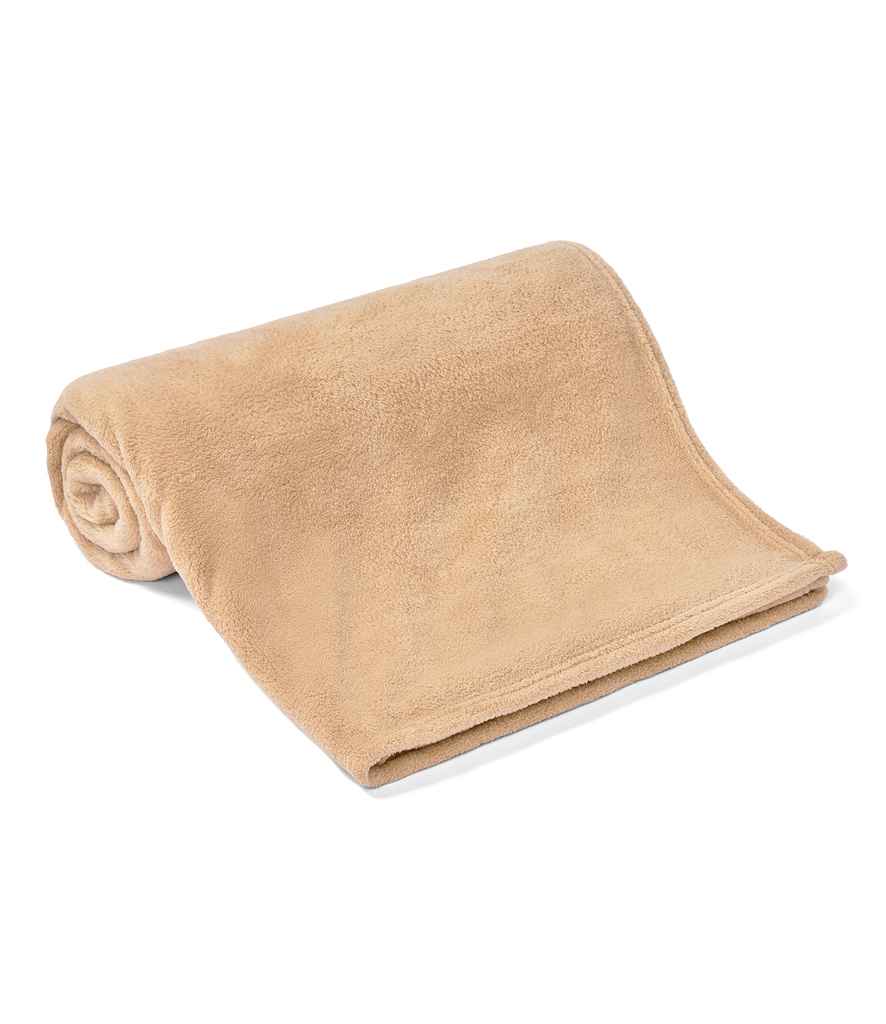 [BH021 CAM M] Brand Lab Pet Teddy Fleece Blanket (Camel, M)