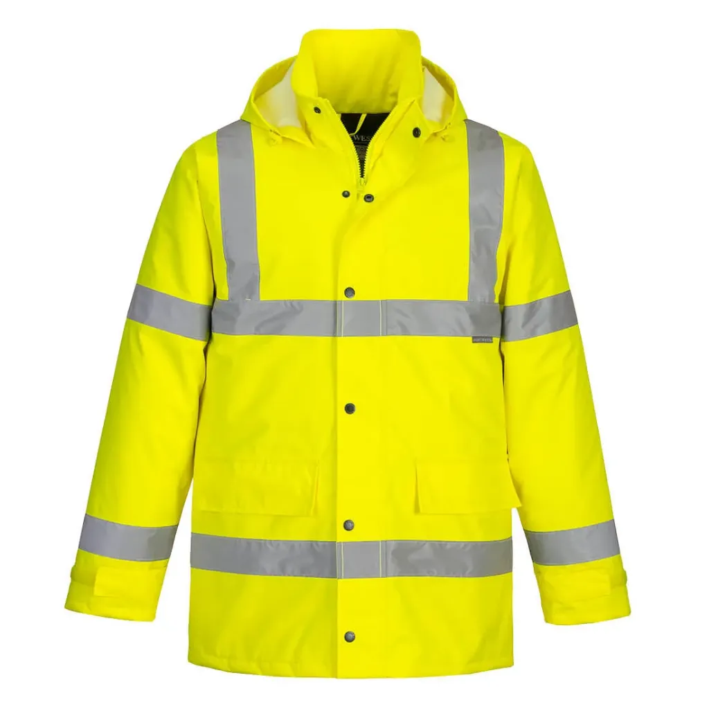 [W-JHVPYXS/S460YERXS] Hi-Vis Winter Traffic Parka Jacket (Fluorescent Yellow, XS)