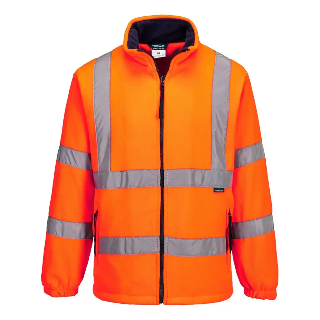 [W-FJHVOXS] Hi Vis Fleece Jacket Orange (XS)