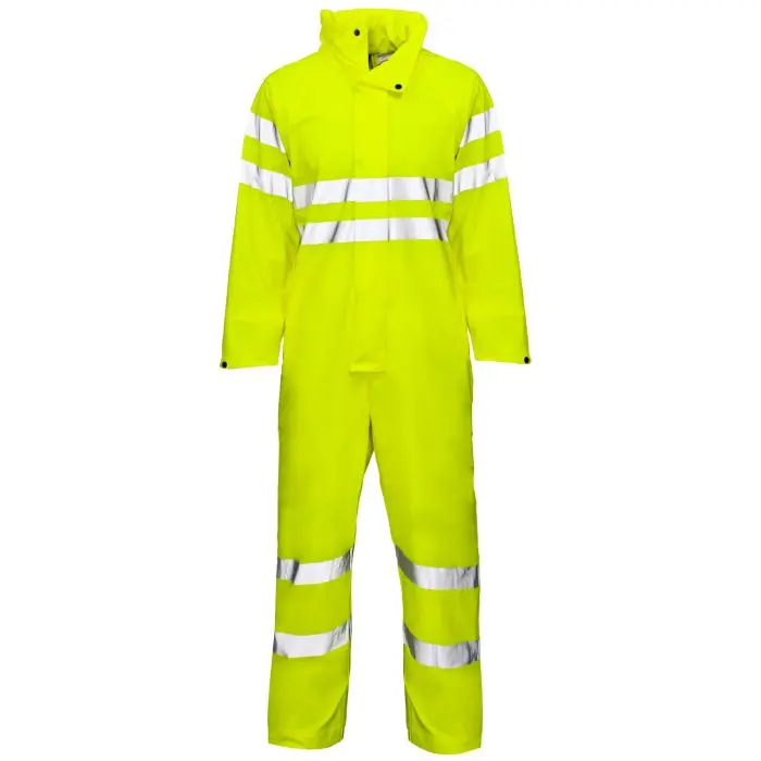 [W-WCSYS-19141-7] Stormflex Hi-Vis Yellow PU Coverall (S)