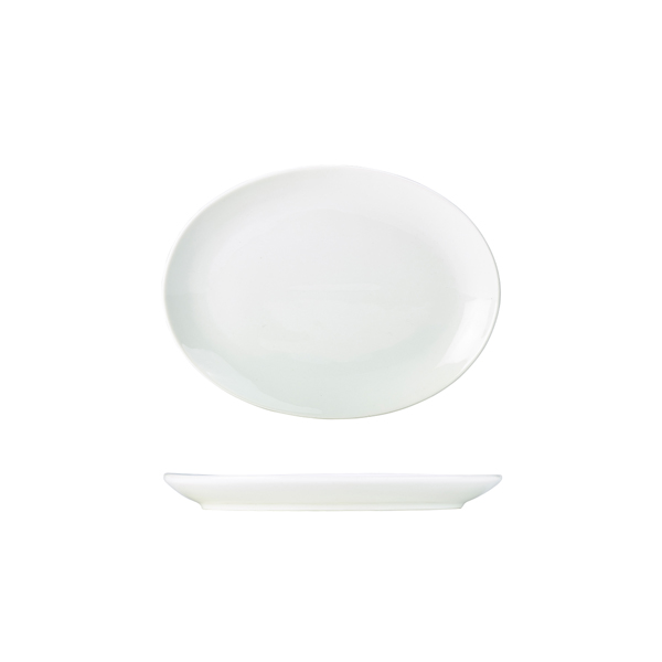 Genware Porcelain Oval Plate 21cm/ 8.25" (Pack of 6)