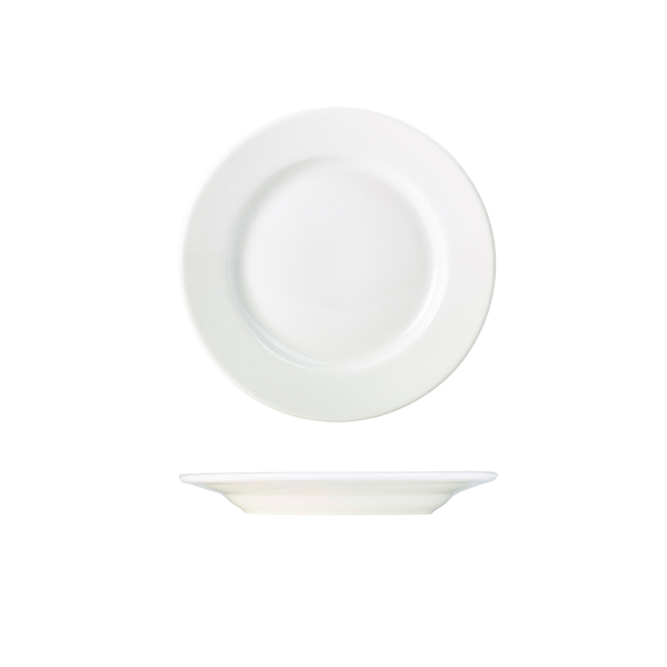 Genware Porcelain Classic Winged Plate 19cm/ 7.5" (Pack of 6)
