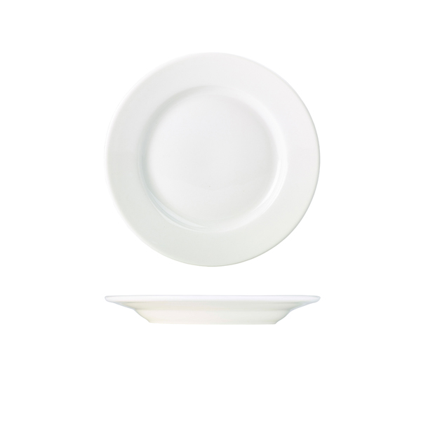 Genware Porcelain Classic Winged Plate 21cm/ 8.25" (Pack of 6)