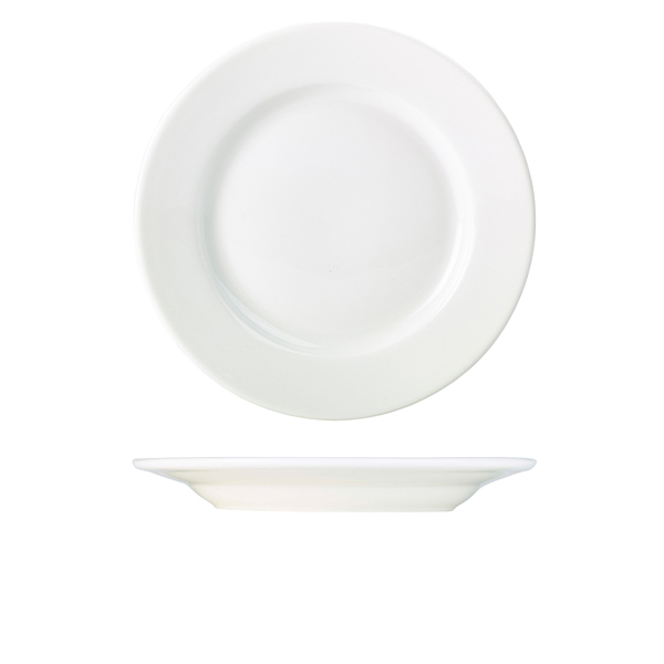 Genware Porcelain Classic Winged Plate 28cm/ 11" (Pack of 6)