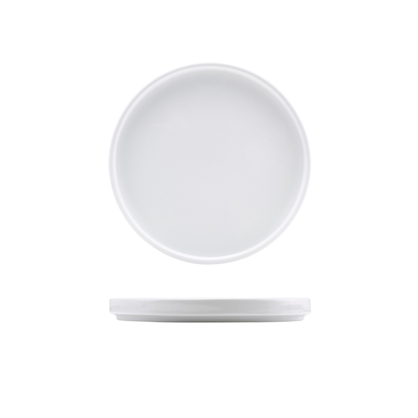 Genware Porcelain Low Presentation Plate 20cm/ 8" (Pack of 6)