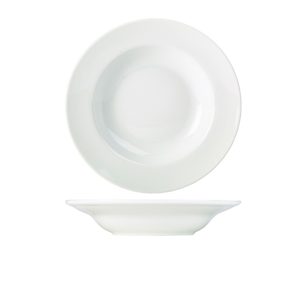 [BC-N172127] Genware Porcelain Soup Plate/ Pasta Dish 27cm/ 10.75" (Pack of 6)