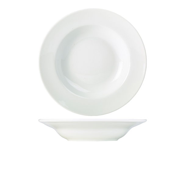 [BC-N172130] Genware Porcelain Soup Plate/ Pasta Dish 30cm/ 12" (Pack of 6)
