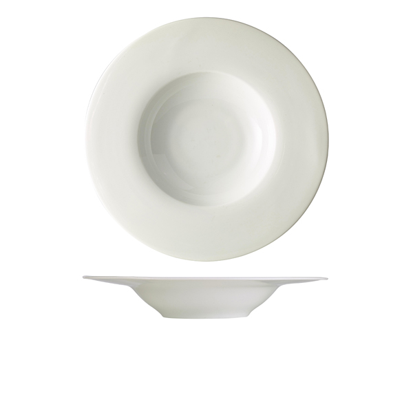 Genware Porcelain Wide Rim Pasta Plate 30cm/ 12" (Pack of 6)