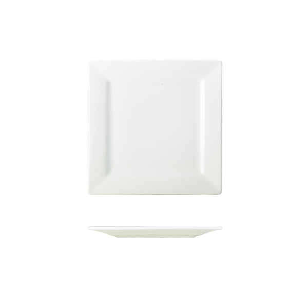 Genware Porcelain Square Plate 16cm/ 6.25" (Pack of 6)