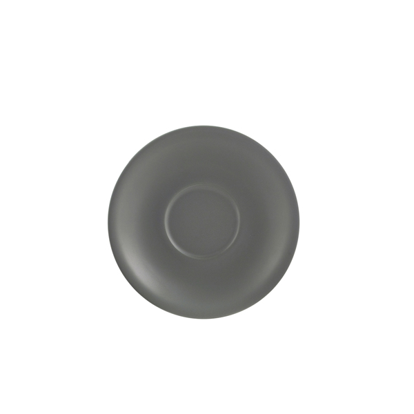 [BC-N182115MG] Genware Porcelain Matt Grey Saucer 16cm/ 6.25" (Pack of 6)