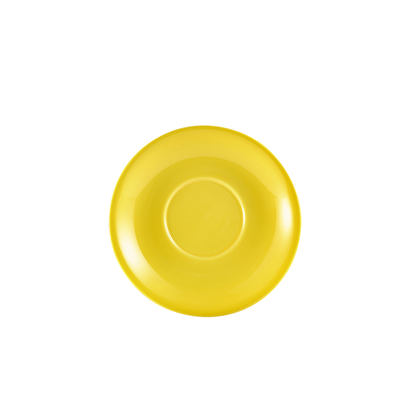 Genware Porcelain Yellow Saucer 16cm (Pack of 6)