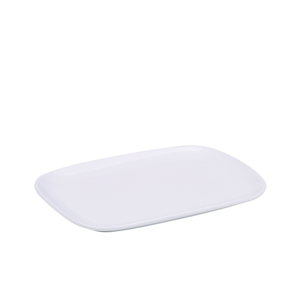 [BC-N185523] Genware Porcelain Ellipse Rectangular Plate 22.8 x 16.6cm/ 9 x 6.5" (Pack of 6)
