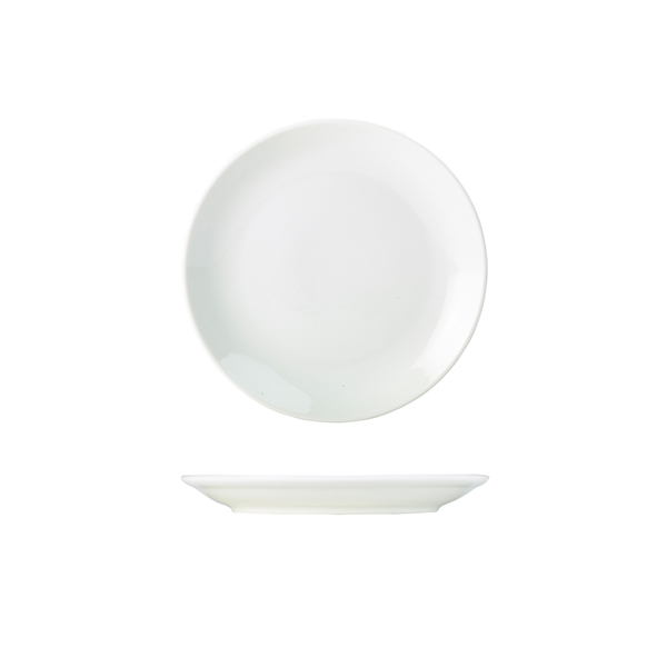 Genware Porcelain Coupe Plate 18cm/ 7" (Pack of 6)