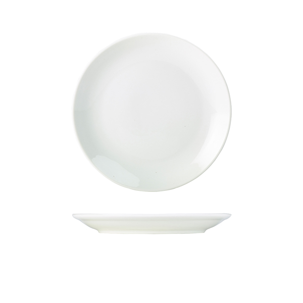Genware Porcelain Coupe Plate 22cm/ 8.5" (Pack of 6)